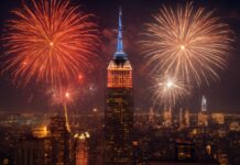 NYC Gökyüzünü Aydınlatan En Unutulmaz Yılbaşı Işık Gösterileri The Most Unforgettable New Year's Light Shows Illuminating the NYC Sky