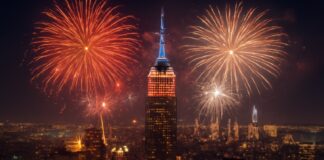 NYC Gökyüzünü Aydınlatan En Unutulmaz Yılbaşı Işık Gösterileri The Most Unforgettable New Year's Light Shows Illuminating the NYC Sky