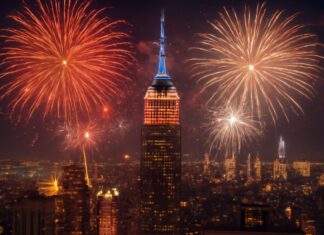 NYC Gökyüzünü Aydınlatan En Unutulmaz Yılbaşı Işık Gösterileri The Most Unforgettable New Year's Light Shows Illuminating the NYC Sky
