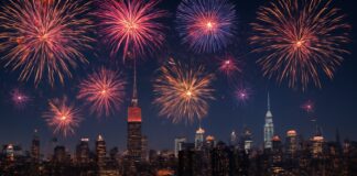 NYC Gökyüzünü Aydınlatan En Unutulmaz Yılbaşı Işık Gösterileri The Most Unforgettable New Year's Light Shows Illuminating the NYC Sky