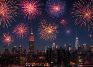 NYC Gökyüzünü Aydınlatan En Unutulmaz Yılbaşı Işık Gösterileri The Most Unforgettable New Year's Light Shows Illuminating the NYC Sky